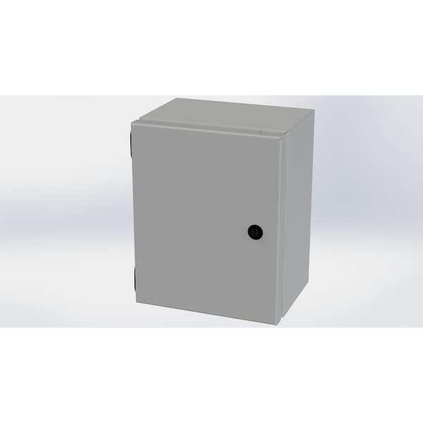 1/4 Turn Latch Electrical Enclosures, 10 in H, 6 in D, 8 in W, NEMA 3R, 4, 12, 13, Carbon Steel